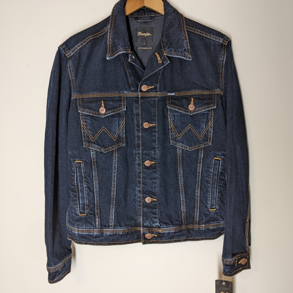 New Men's Wrangler Denim Jacket Sz Medium